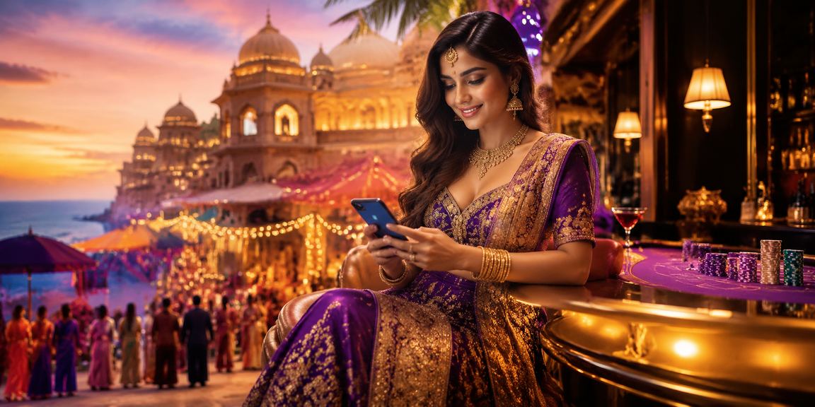 User enjoying mobile casino gaming in India