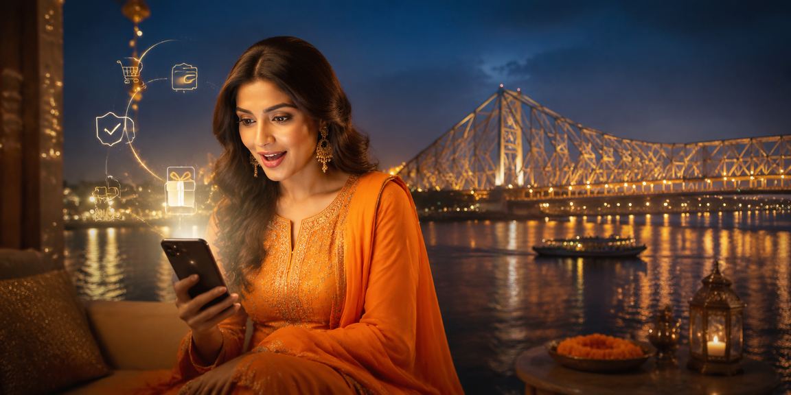 India user securely making online payment via mobile